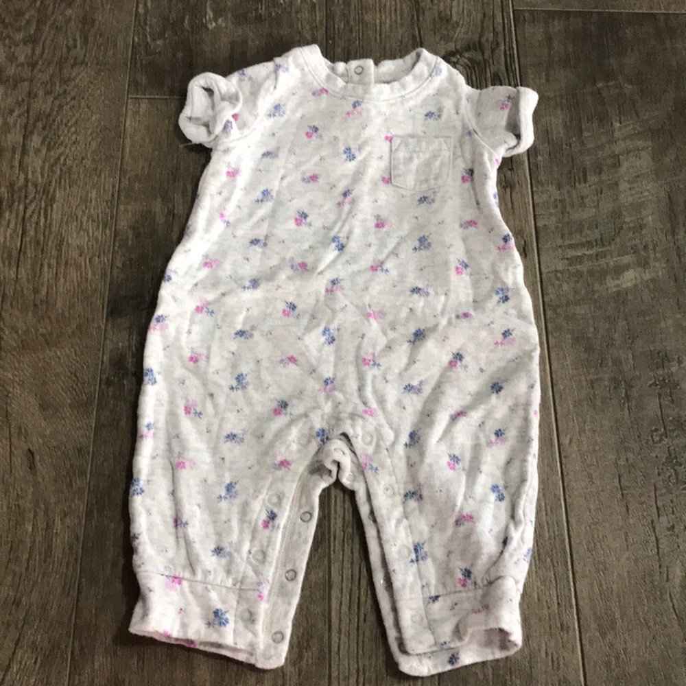 BabyGap floral sweatshirt romper